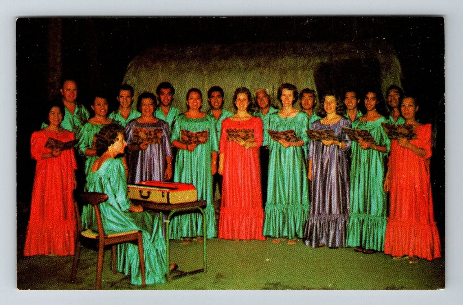 Kona HI-Hawaii, The Ohana Choir, Church Hymns And Choir, Vintage Postcard