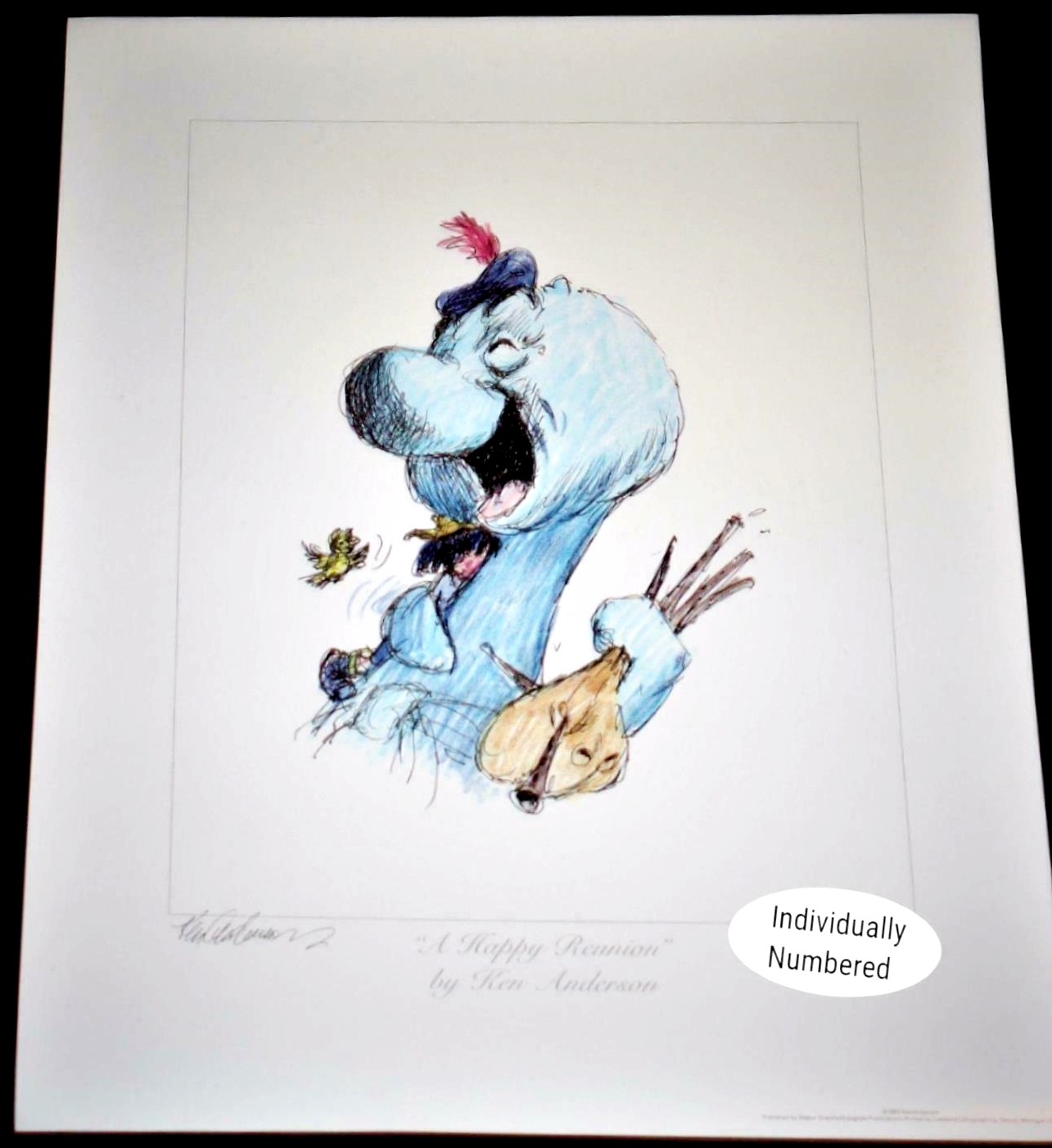 Walt Disney Legend KEN ANDERSON Signed Limited Edition 1992 Disneyland Artist