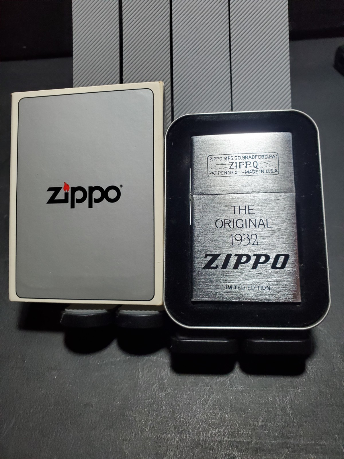 1999 Zippo Lighter - The Original 1932 Replica Ltd. Edition Outside Hinge MIB 1999 Zippo Lighter - The Original 1932 Replica Ltd. Edition Outside Hinge MIB