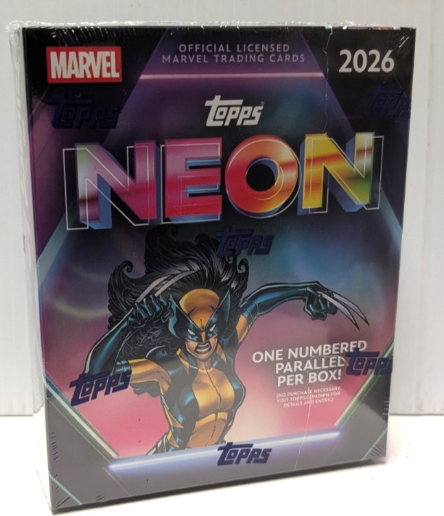 TOPPS 2026 NEON MARVEL MEGA BOX FACTORY SEALED NEW IN HAND TOPPS 2026 NEON MARVEL MEGA BOX FACTORY SEALED NEW IN HAND
