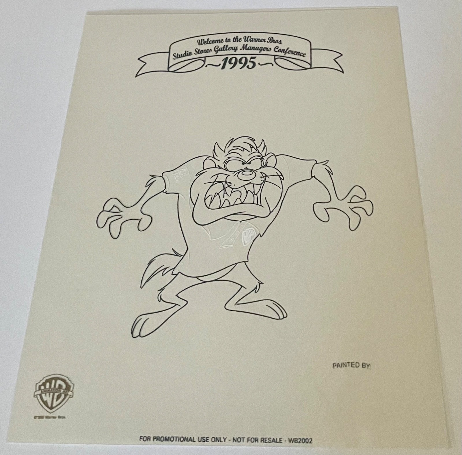 Warner Bros Tasmanian Devil Model Outline Pre Production Cel Looney Tunes Rare Warner Bros Tasmanian Devil Model Outline Pre Production Cel Looney Tunes Rare