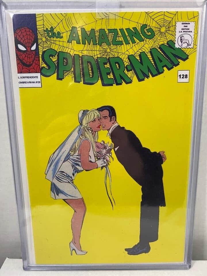 34774: Marvel Comics AMAZING SPIDER-MAN:  RARE BOOTLEG MEXICAN VARIANT #128 NM G