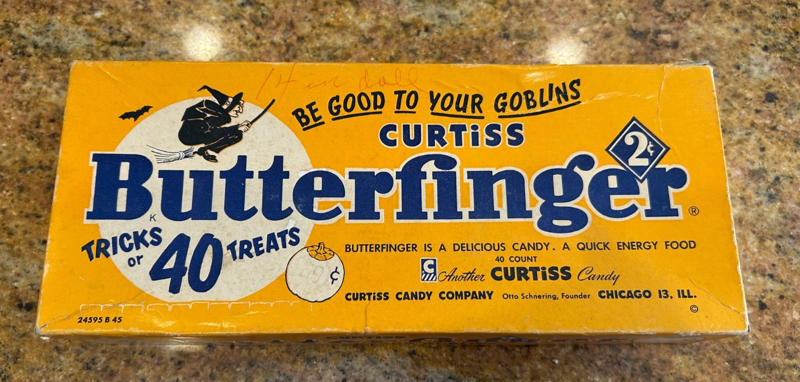 Vintage 1945 Curtiss Butterfinger Halloween Box 10