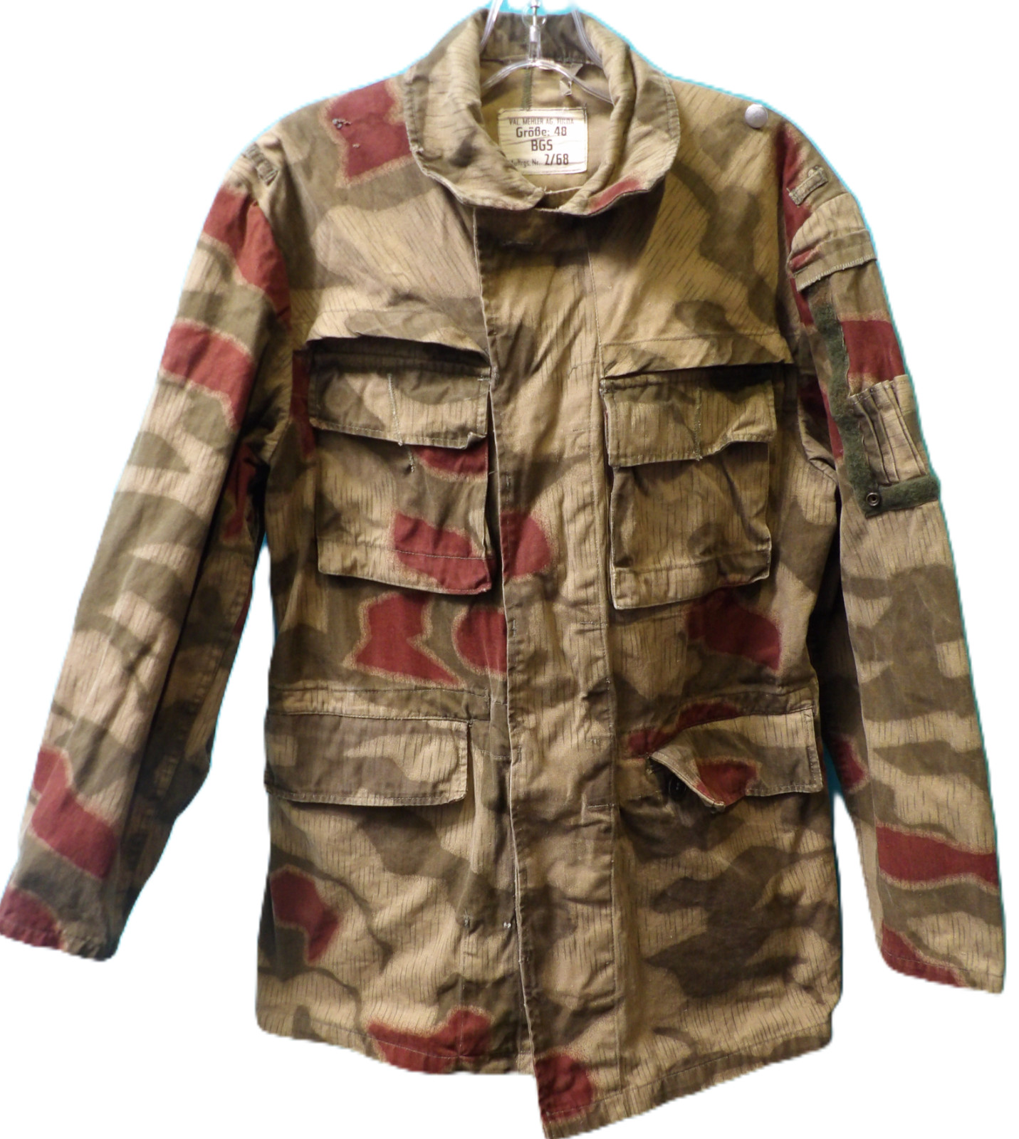 VINTAGE 1968 WEST GERMAN BGS BUNDESGRENZSCHUTZ SPLINTER CAMOFLAGUE SUMPTARN