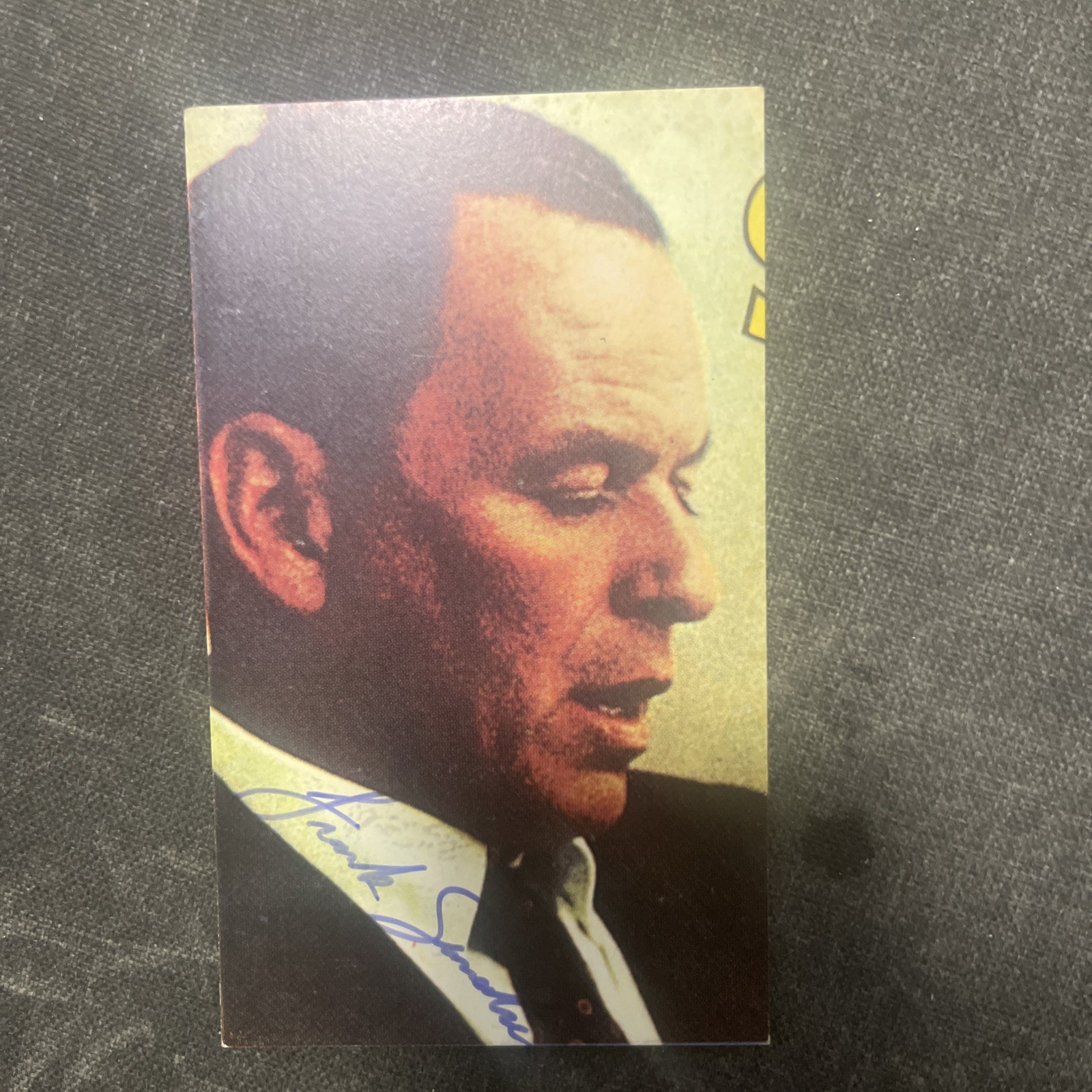 Vintage Frank Sinatra Cinema Postcard Autograph Signature Dedication