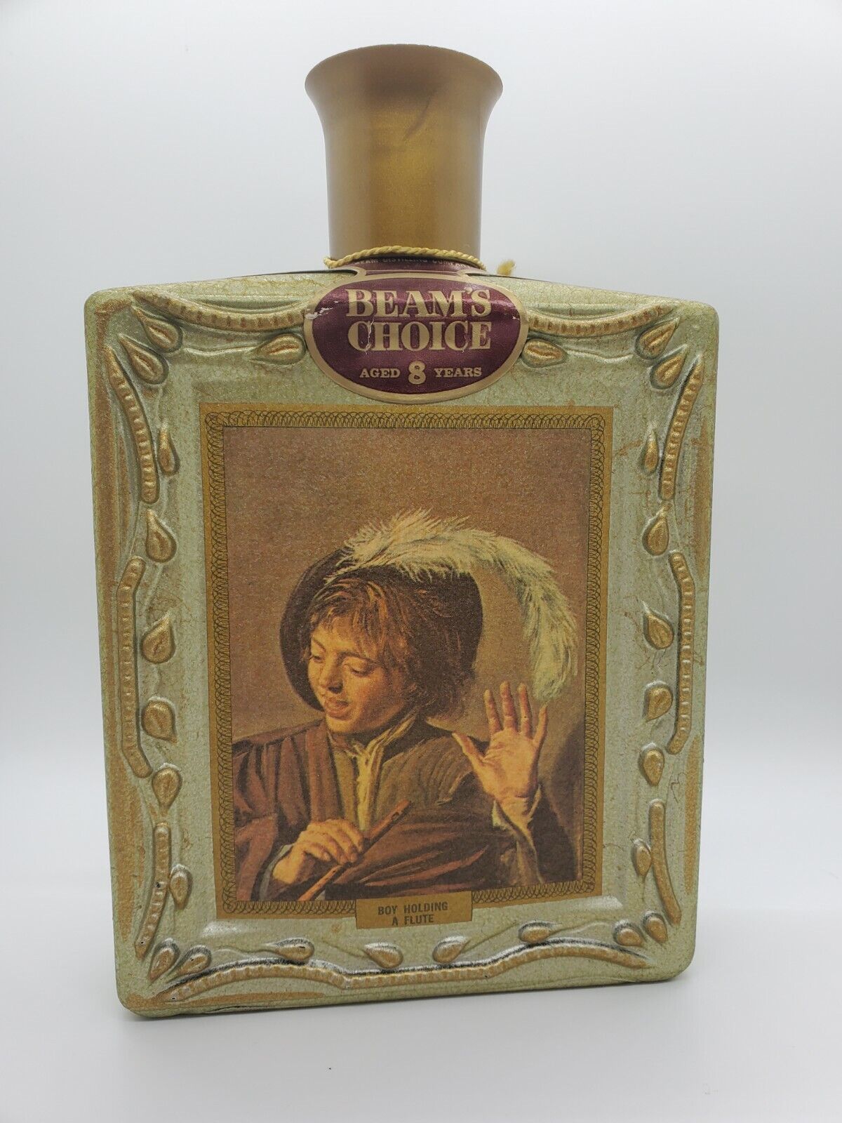 Jim Beam\'s Choice Boy Holding A Flute Vintage Whiskey Bottle (Empty)