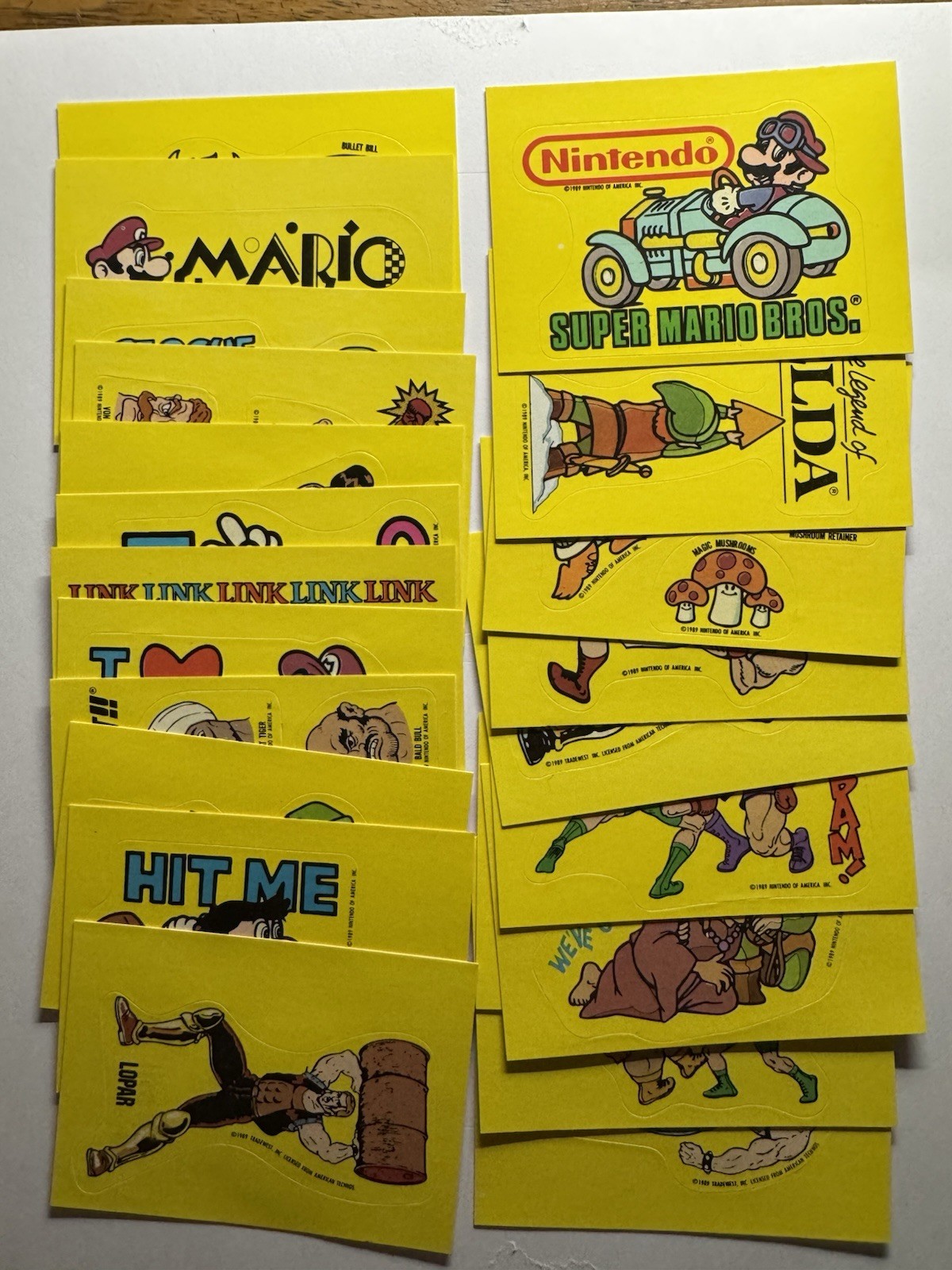 1989 Topps Nintendo Game Tip Cards 22 Card Lot #12 thru #33 Mario Zelda Punchout