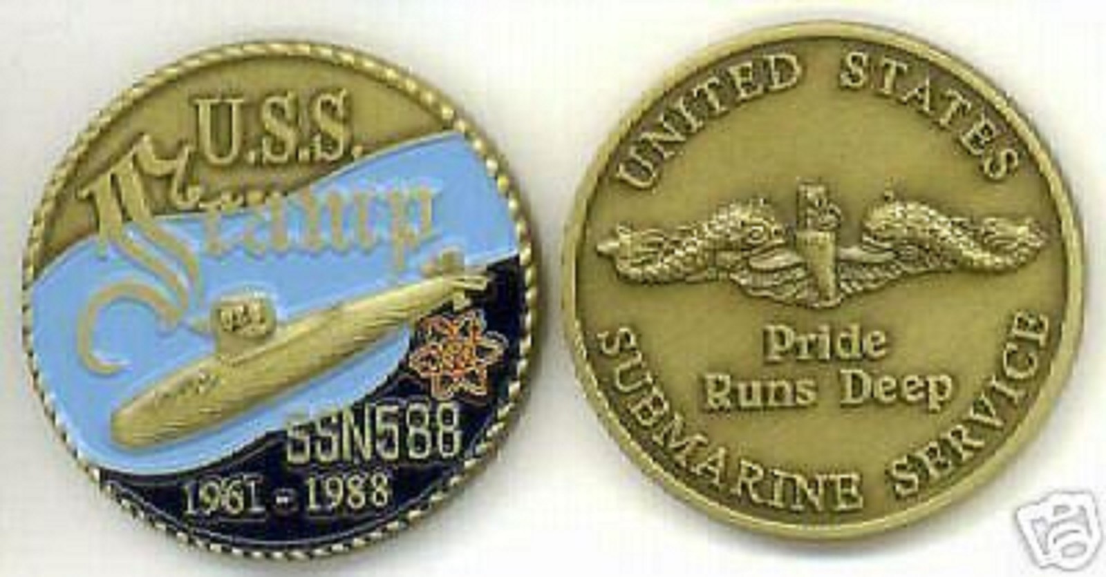 USS SCAMP SSN-588 SUBMARINE SERVICE CHALLENGE COIN USS SCAMP SSN-588 SUBMARINE SERVICE CHALLENGE COIN