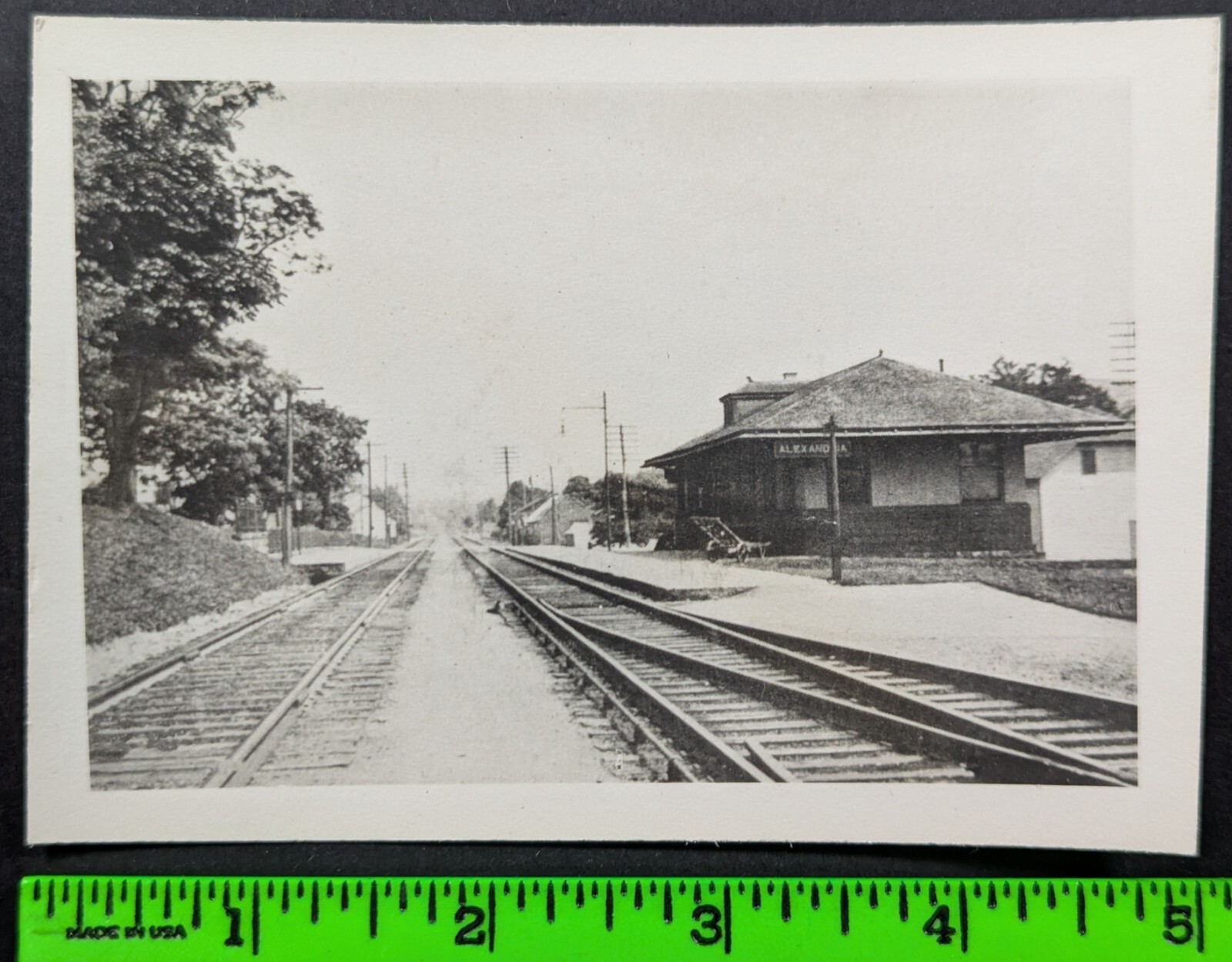 Antique 1911 Alexandria Virginia Train Railroad Depot Snapshot Photo