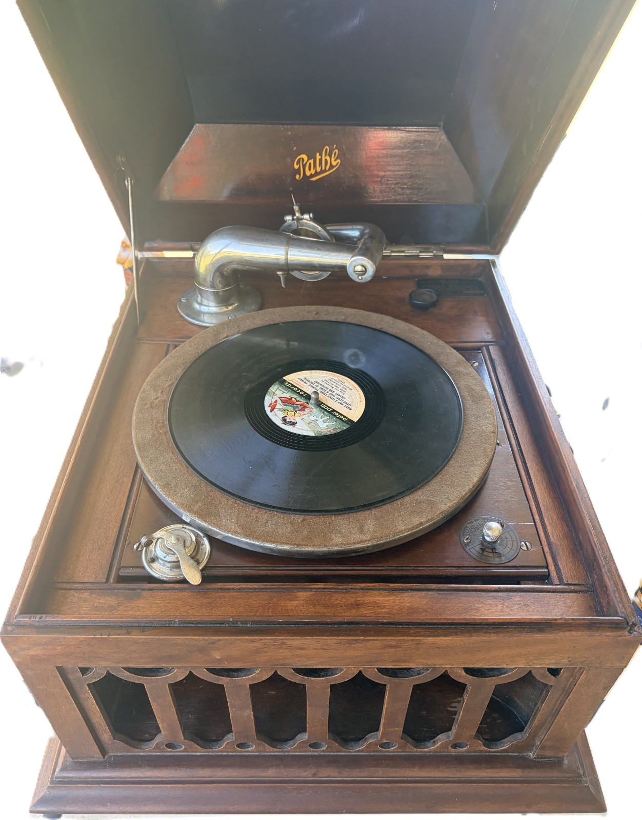 Vintage 1920's Antique Pathé Frères phonograph New York NY Model 50 Works Demo Vintage 1920's Antique Pathé Frères phonograph New York NY Model 50 Works Demo