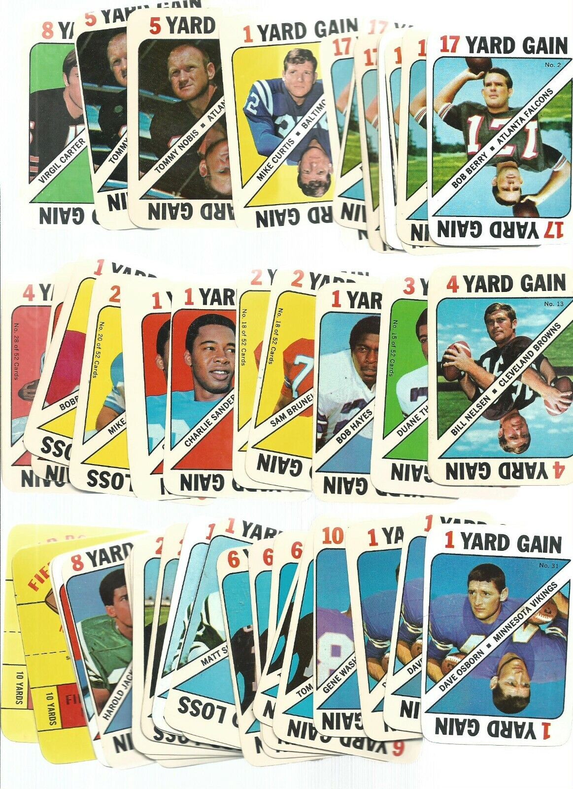 1971 Topps Football Game Cards (48) Vintage card lot 