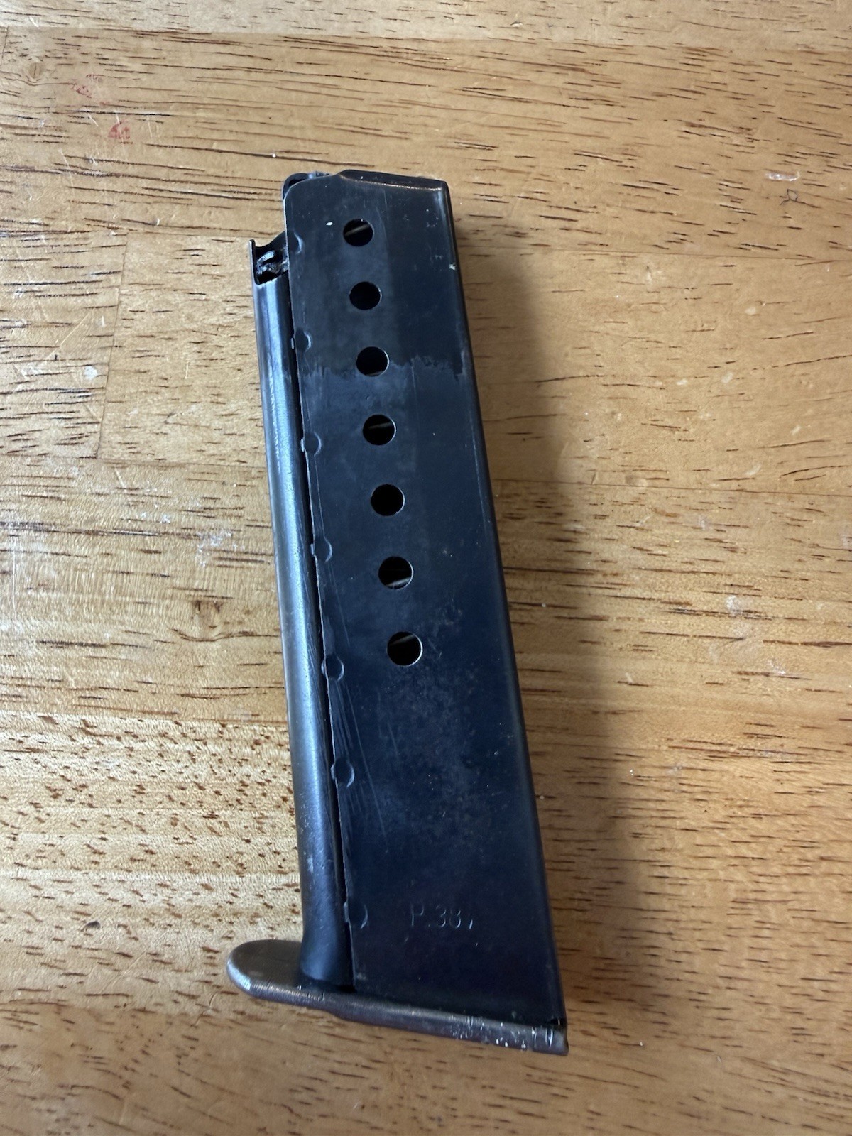 Original German WWII Walther P38 Pistol Magazine P38V Upside Down E/135