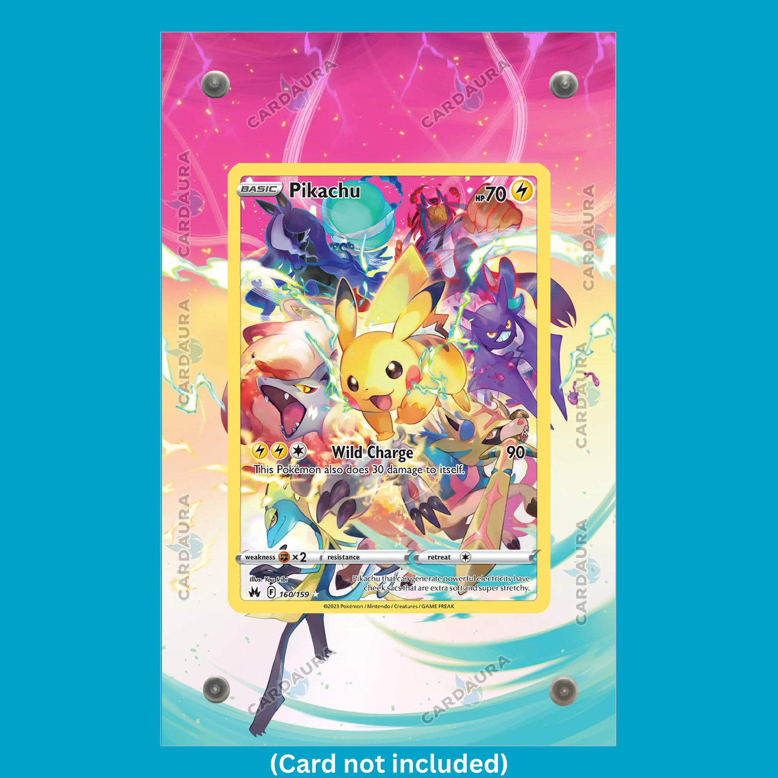 Pikachu 160/159 Crown Zenith (Ungraded) Display Case Pikachu 160/159 Crown Zenith (Ungraded) Display Case