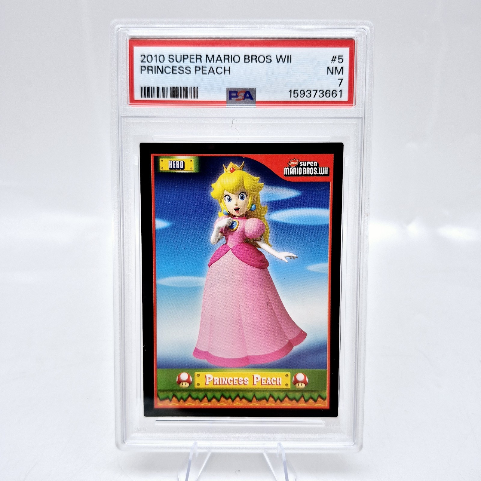 2010 Nintendo Wii Super Mario Princess Peach #5 PSA 7 Enterplay