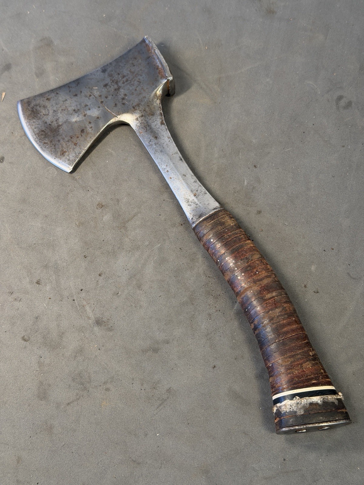 Vintage Estwing Hatchet w/ Stacked Leather Handle USA Made Camp Axe Vintage Estwing Hatchet w/ Stacked Leather Handle USA Made Camp Axe