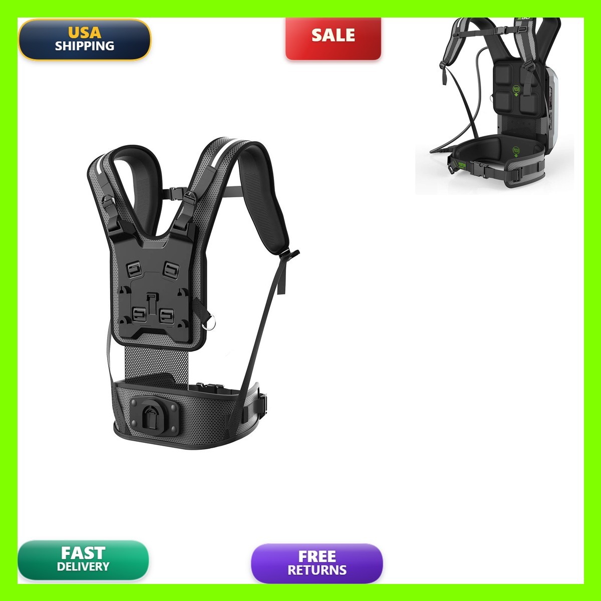 EGO Power+ AHF1500 Replacement Harness for BAX1501 Backpack Battery - Commercial EGO Power+ AHF1500 Replacement Harness for BAX1501 Backpack Battery - Commercial