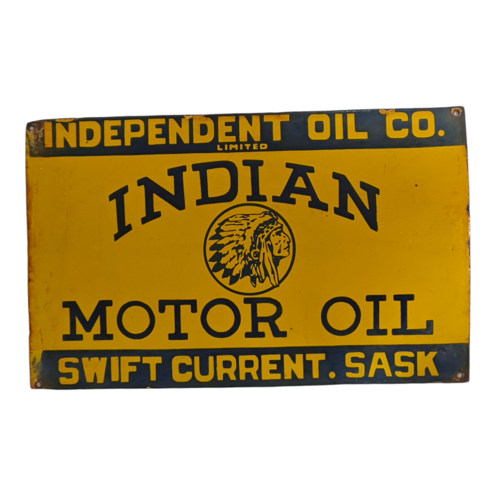 1940\'s Old Antique Vintage Rare Indian Motor Oil Embossed Sign Board Collectible