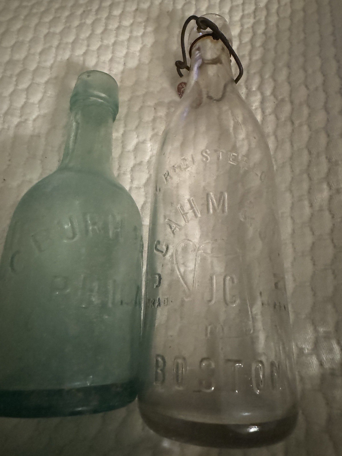 Bottles, 2, antique , very good condition. Bottles, 2, antique , very good condition.