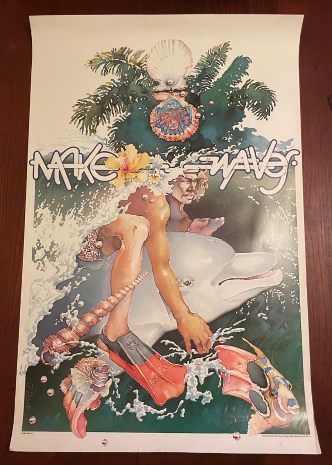 Vintage 1970s AMF Voit Duck Feet Flippers Promo Poster – Vintage 1970s AMF Voit Duck Feet Flippers Promo Poster –