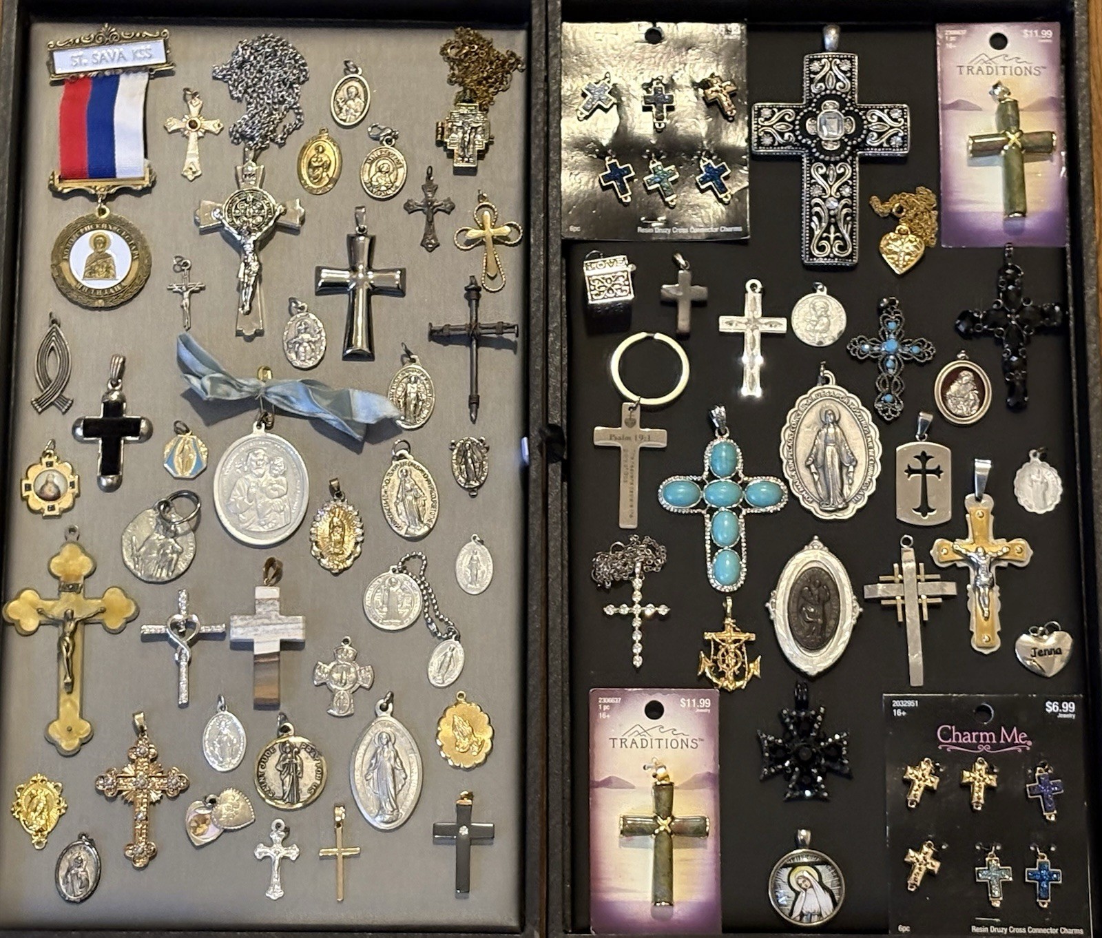 Vintage To Mod Catholic Religious Jewelry Lot Medals Rosaries Crucifix Cross Vintage To Mod Catholic Religious Jewelry Lot Medals Rosaries Crucifix Cross