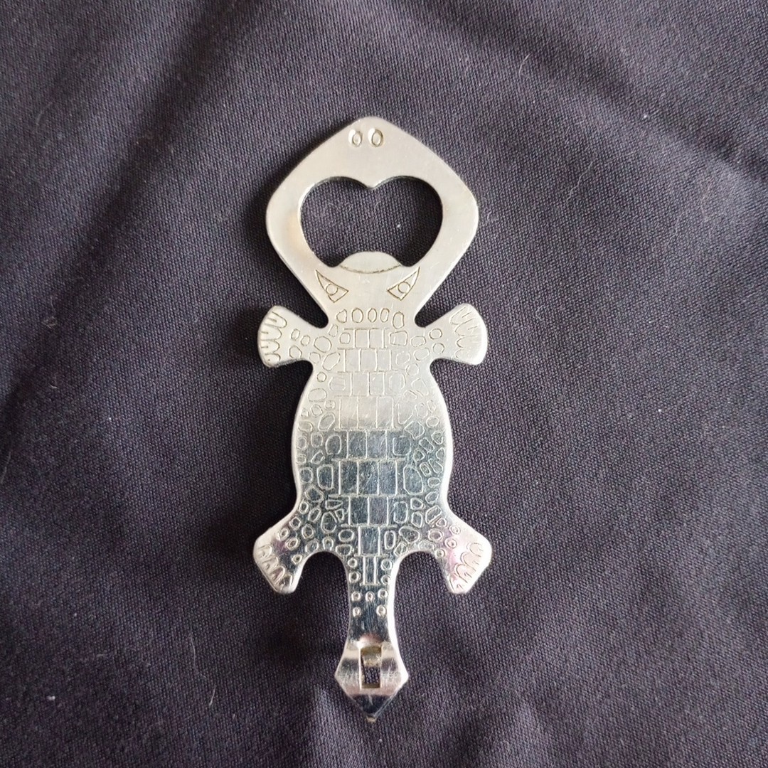 Vintage Steel Alligator Lizard Bottle Opener Japan 4-5/8\ Vintage Steel Alligator Lizard Bottle Opener Japan 4-5/8\