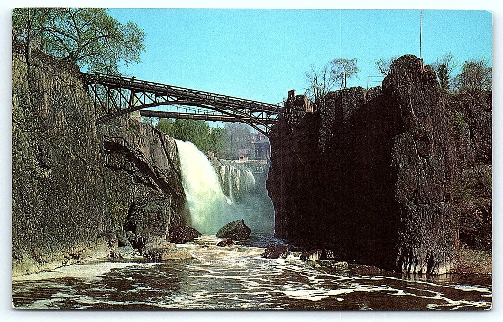 Passaic Falls Paterson NJ Postcard - Alexander Hamilton