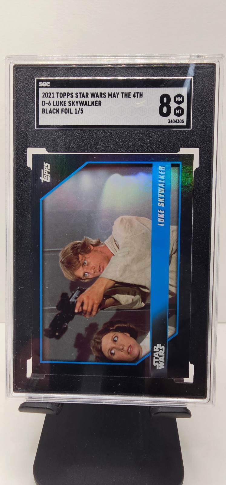 2021 Topps, Star Wars, May the 4th, D-6 Luke Skywalker, Black Foil 1/5 2021 Topps, Star Wars, May the 4th, D-6 Luke Skywalker, Black Foil 1/5