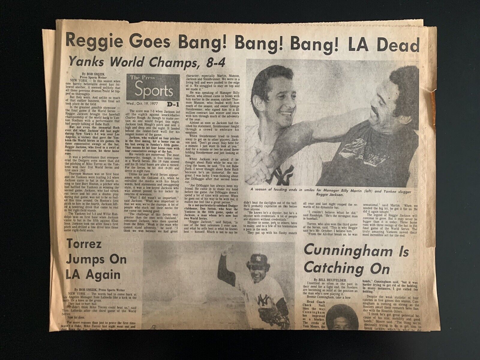 1977 The Pittsburgh Press New York Yankees \