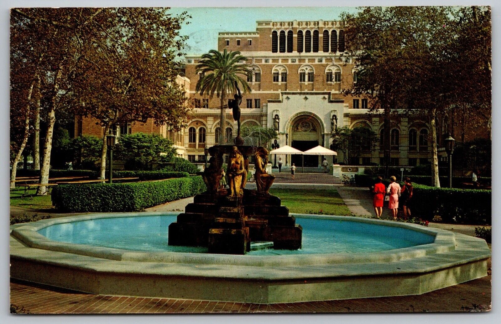 Los Angeles California University Of Southern CA Chrome Cancel WOB Postcard