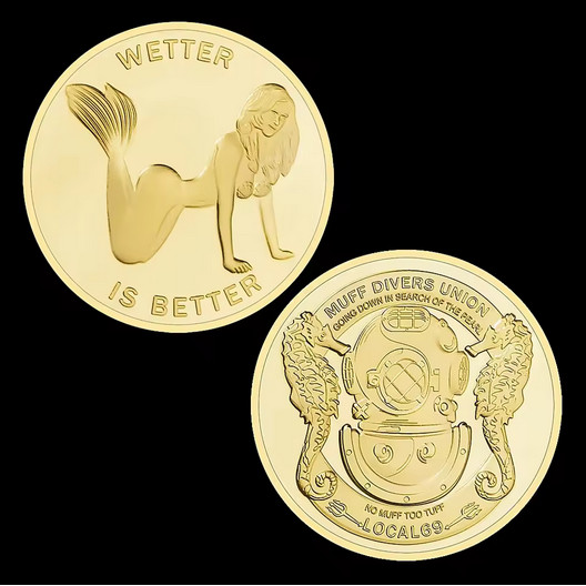 Muff Divers Union Coin Mermaid Collectable Novelty Commemorative 1-pc Muff Divers Union Coin Mermaid Collectable Novelty Commemorative 1-pc