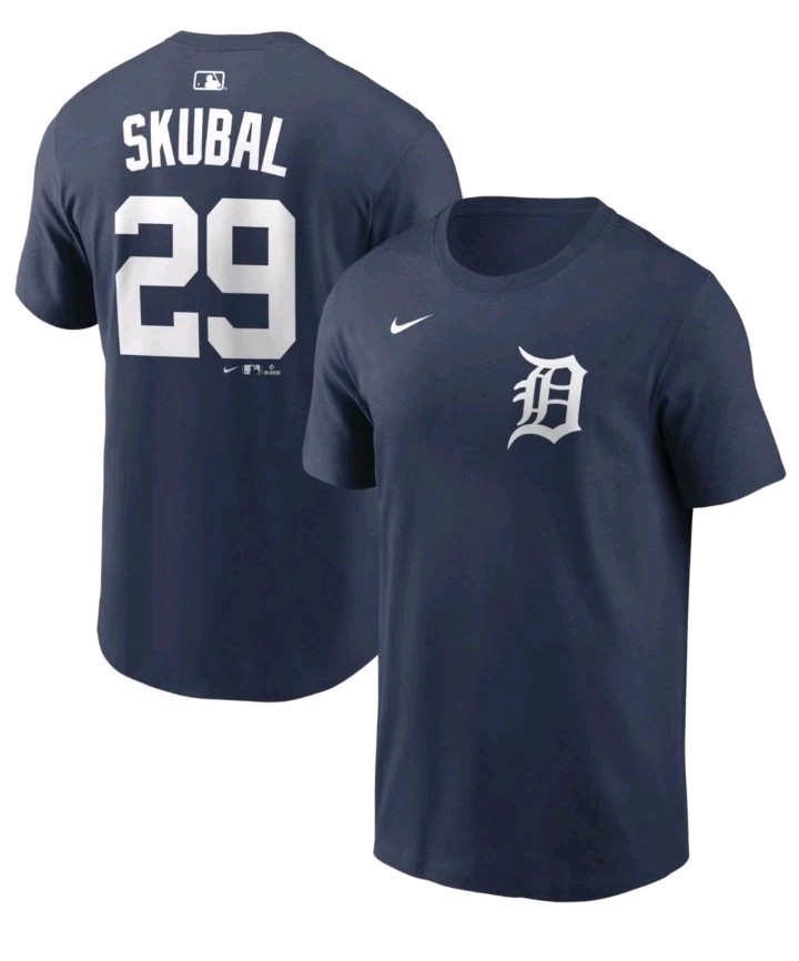 Nike Men\'s Detroit Tigers Tarik Skubal #29 Navy Home T-Shirt Men’s XXLarge Nike Men\'s Detroit Tigers Tarik Skubal #29 Navy Home T-Shirt Men’s XXLarge
