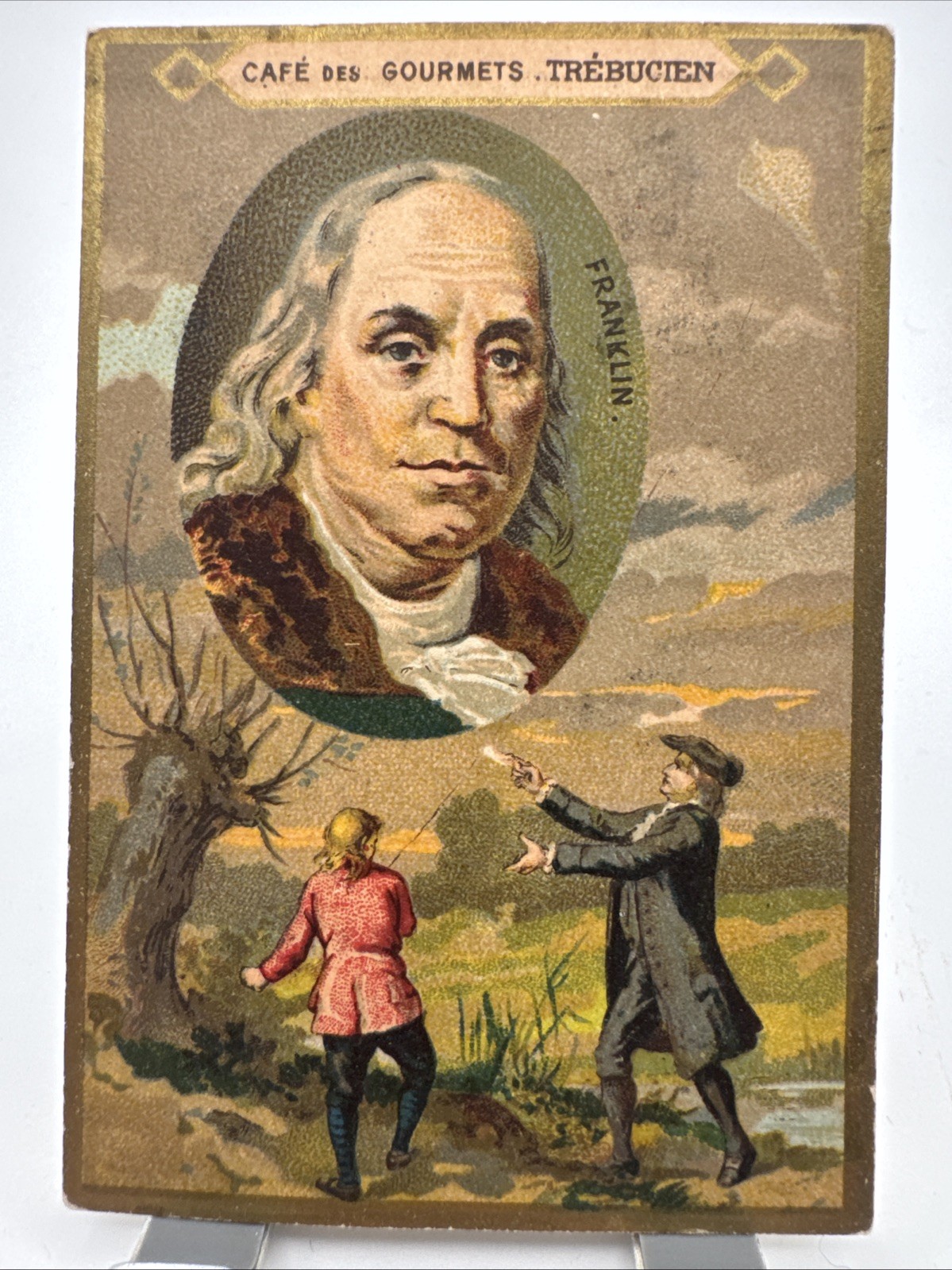 1880s-90s Trébucien Gourmet Chocolate - Benjamin Franklin 1880s-90s Trébucien Gourmet Chocolate - Benjamin Franklin