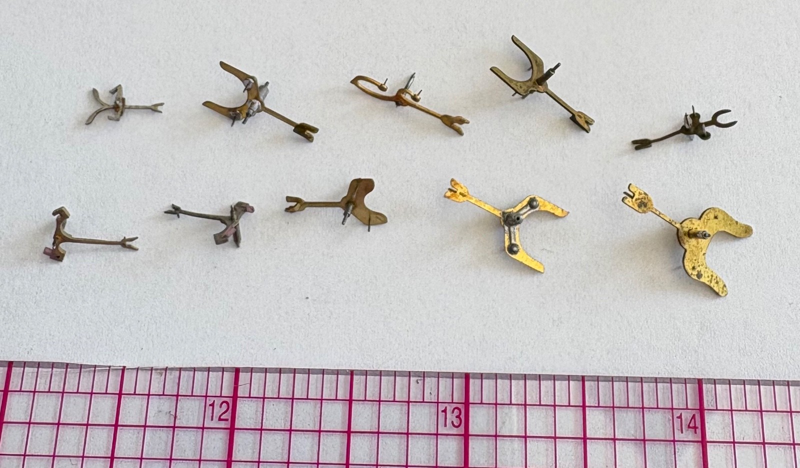 Lot of 10 Vintage Pocket Watch or Clock Pallet Forks for Parts Repair Project Lot of 10 Vintage Pocket Watch or Clock Pallet Forks for Parts Repair Project