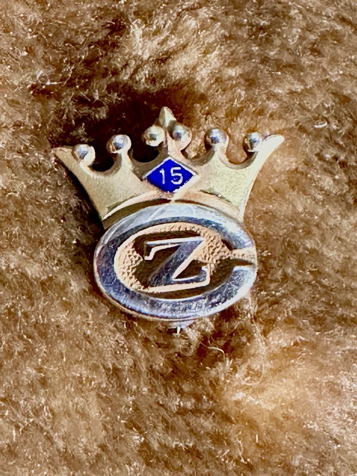 Vintage Crown Zellerbach 10K Gold 15 Year Employee Service Pin O.C. Tanner cTo