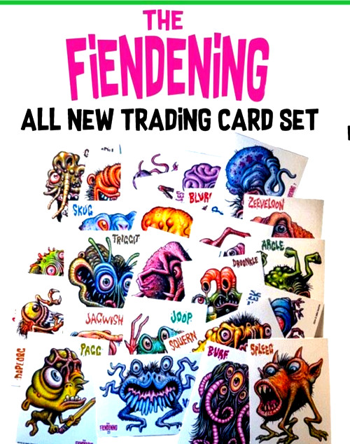 FUNNY FIENDS SERIES 2 THE FIENDING PURPLE VARIATION PACK ALA TOPPS UGLY STICKERS
