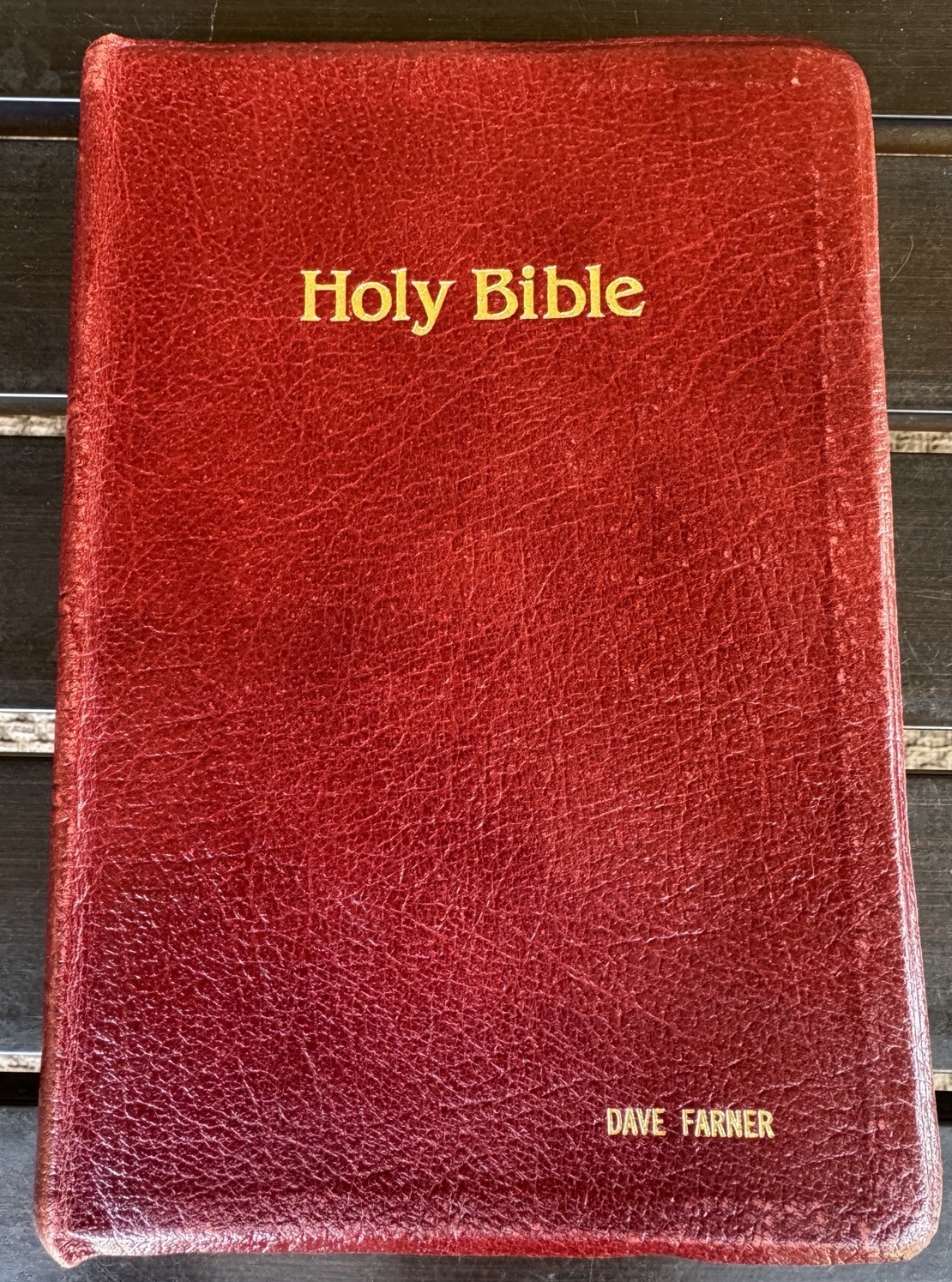 1982 Genuine Leather Bible Nelson NKJV 406BG Red GUC Holy Red Letter Gold Edged
