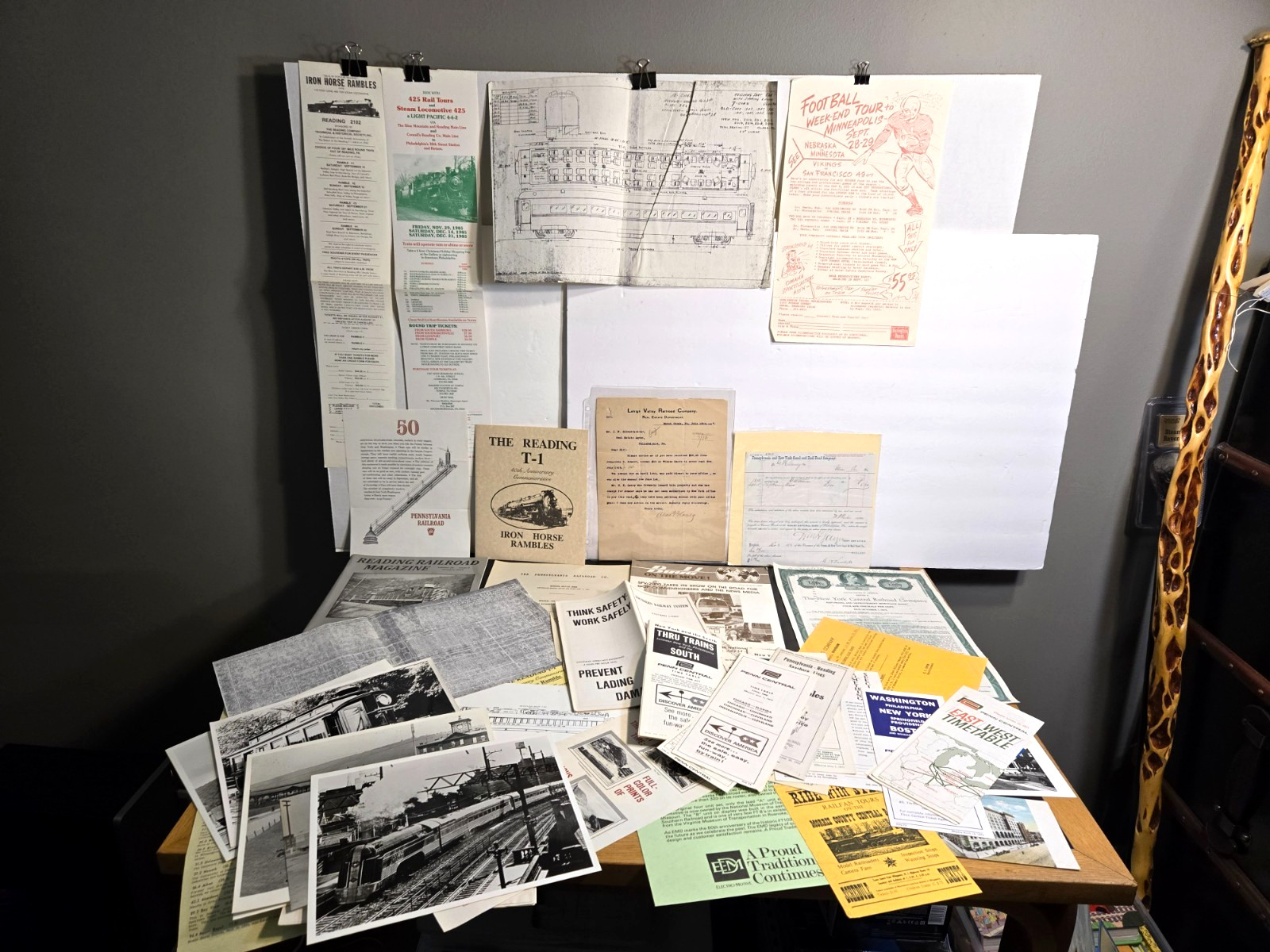 Vintage & modern railroad ephemera booklets timetables photos receipts drawings Vintage & modern railroad ephemera booklets timetables photos receipts drawings