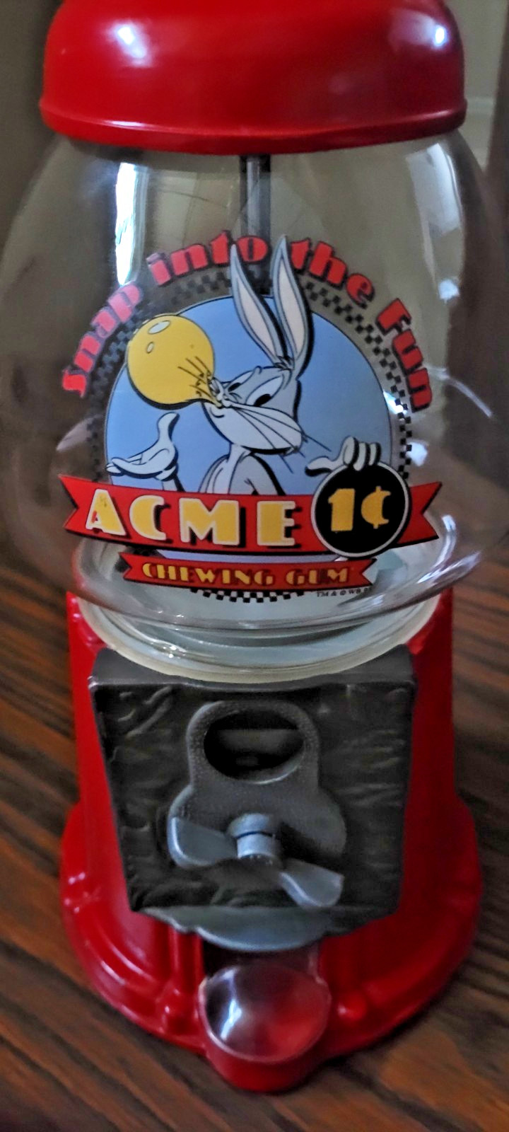 Vintage Warner Bros. Bugs Bunny Acme 1 Cent Chewing Gum Machine, Working Vintage Warner Bros. Bugs Bunny Acme 1 Cent Chewing Gum Machine, Working