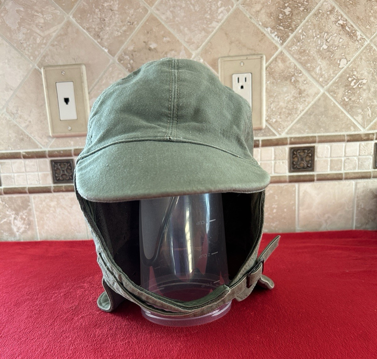 VTG WW2 U.S.N. Navy Foul Weather Deck Cap Hat Contract Size 7 1/4 WWII