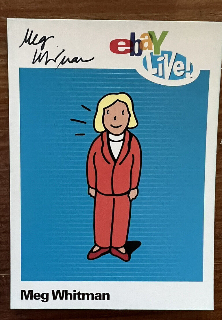 eBay Live 2002 Trading Card Meg Whitman Autographed Signed & other misc. cards