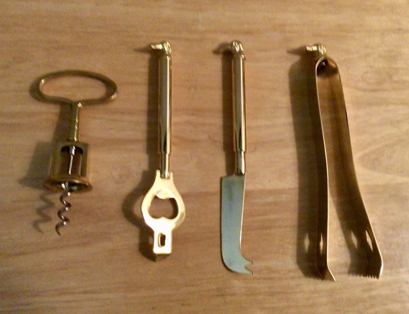 VTG Brass Bottle Opener and Knife 4 Piece Set VTG Brass Bottle Opener and Knife 4 Piece Set