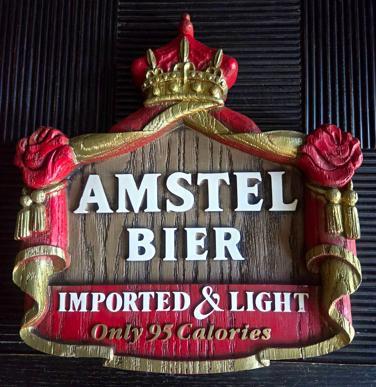 Vintage 1981 Amstel Bier foam bar sign