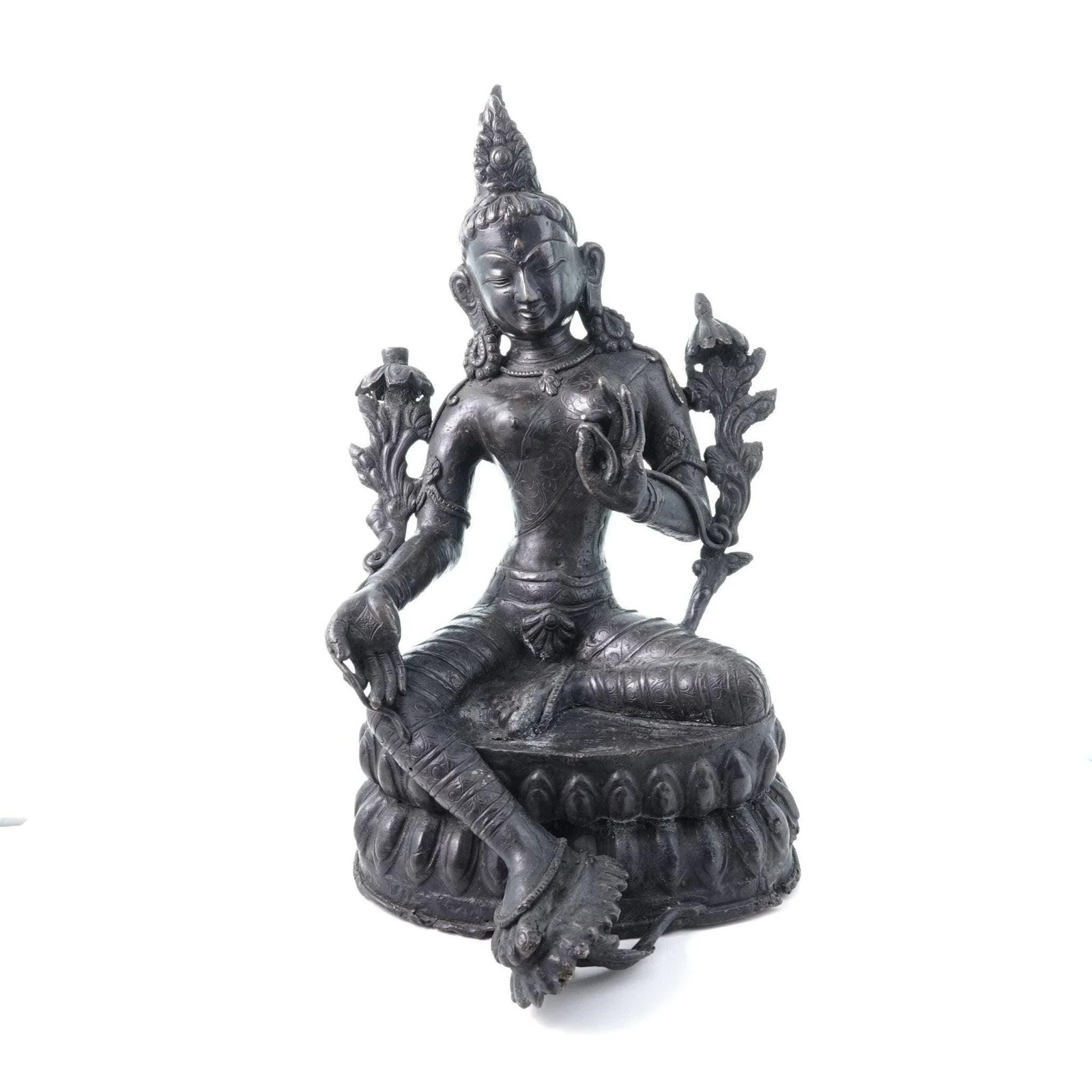 18th-19th Century Tibetan Bronze Buddhist Tara Sculpture Antique Buddha 18th-19th Century Tibetan Bronze Buddhist Tara Sculpture Antique Buddha