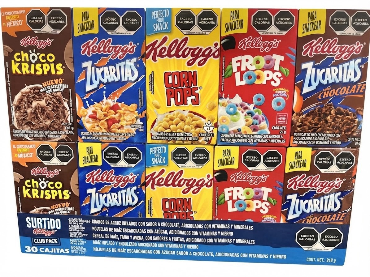 Kellogg's Surtido Club Pack 30 Mini Cereal Boxes Assortment