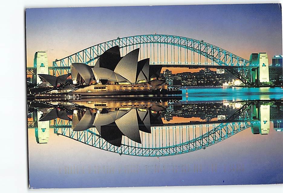Postcard Sydney Harbour Bridge & Opera House New South Wales Australia
