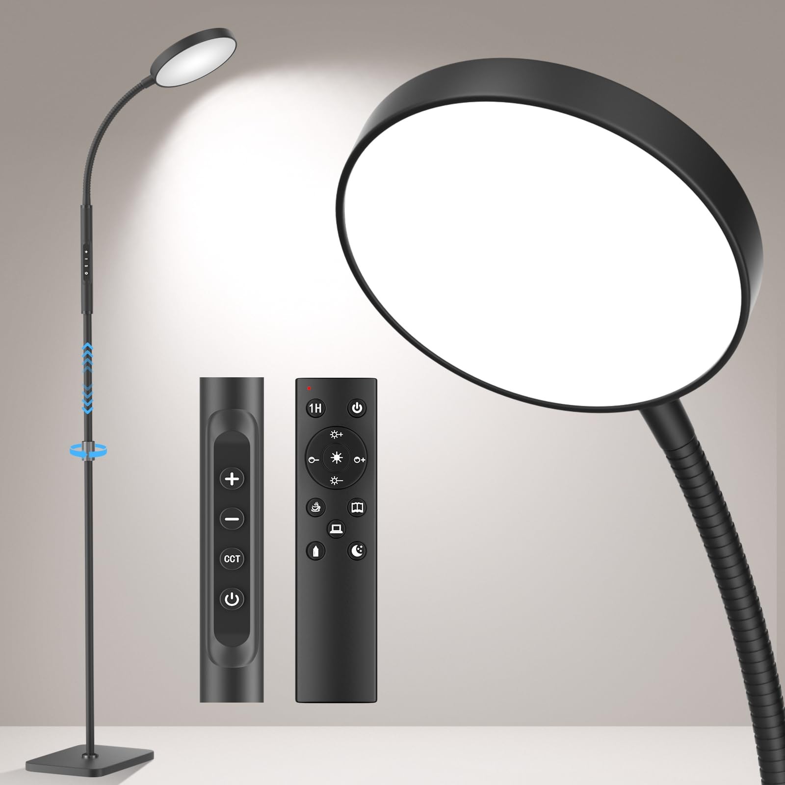 PACOVY Floor Lamp, Adjustable Height Floor Lamps for Living Room Bedroom, 120 PACOVY Floor Lamp, Adjustable Height Floor Lamps for Living Room Bedroom, 120