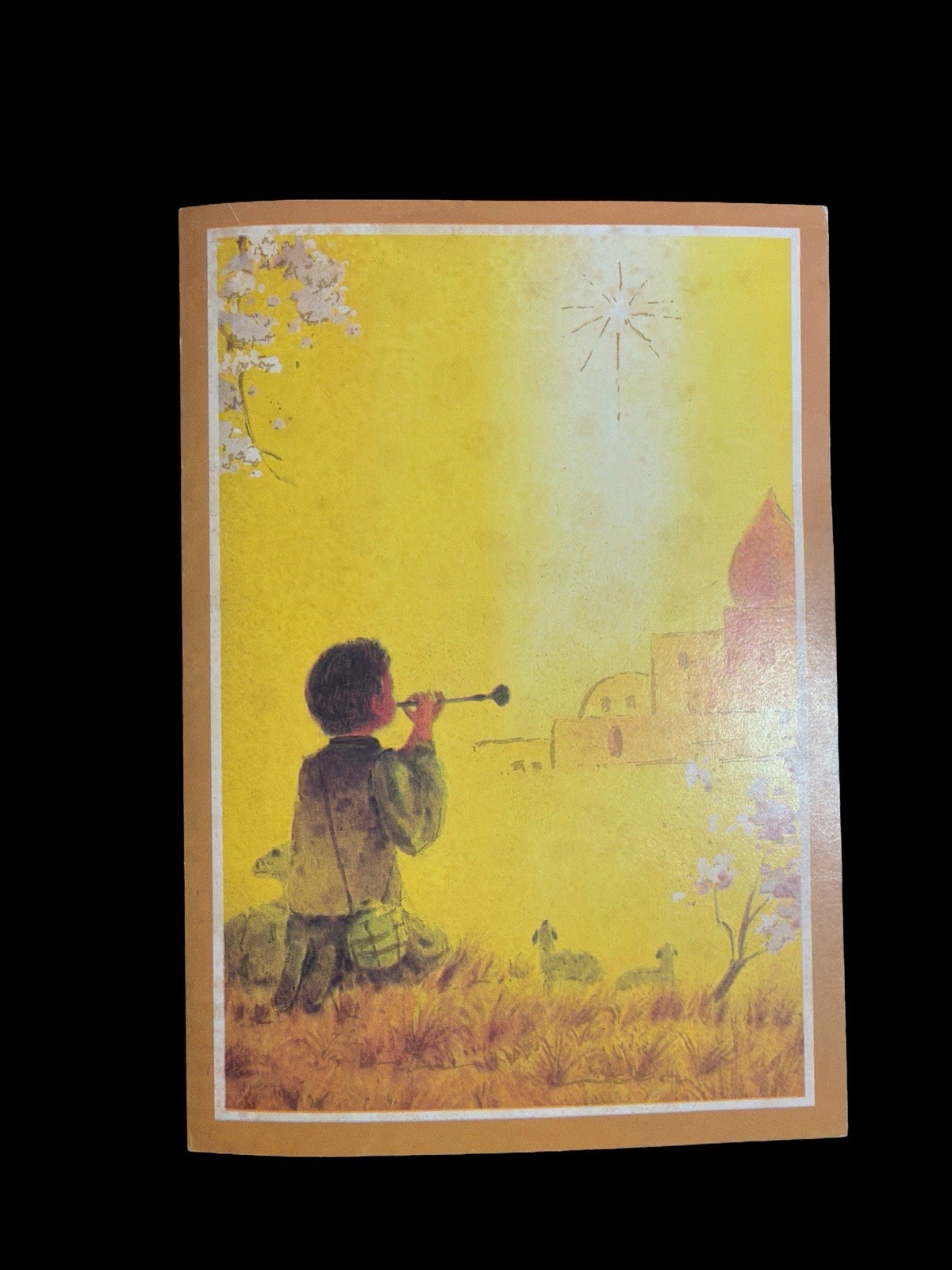 Vintage Unsigned North Star Themed Christmas Greeting Card Vintage Unsigned North Star Themed Christmas Greeting Card