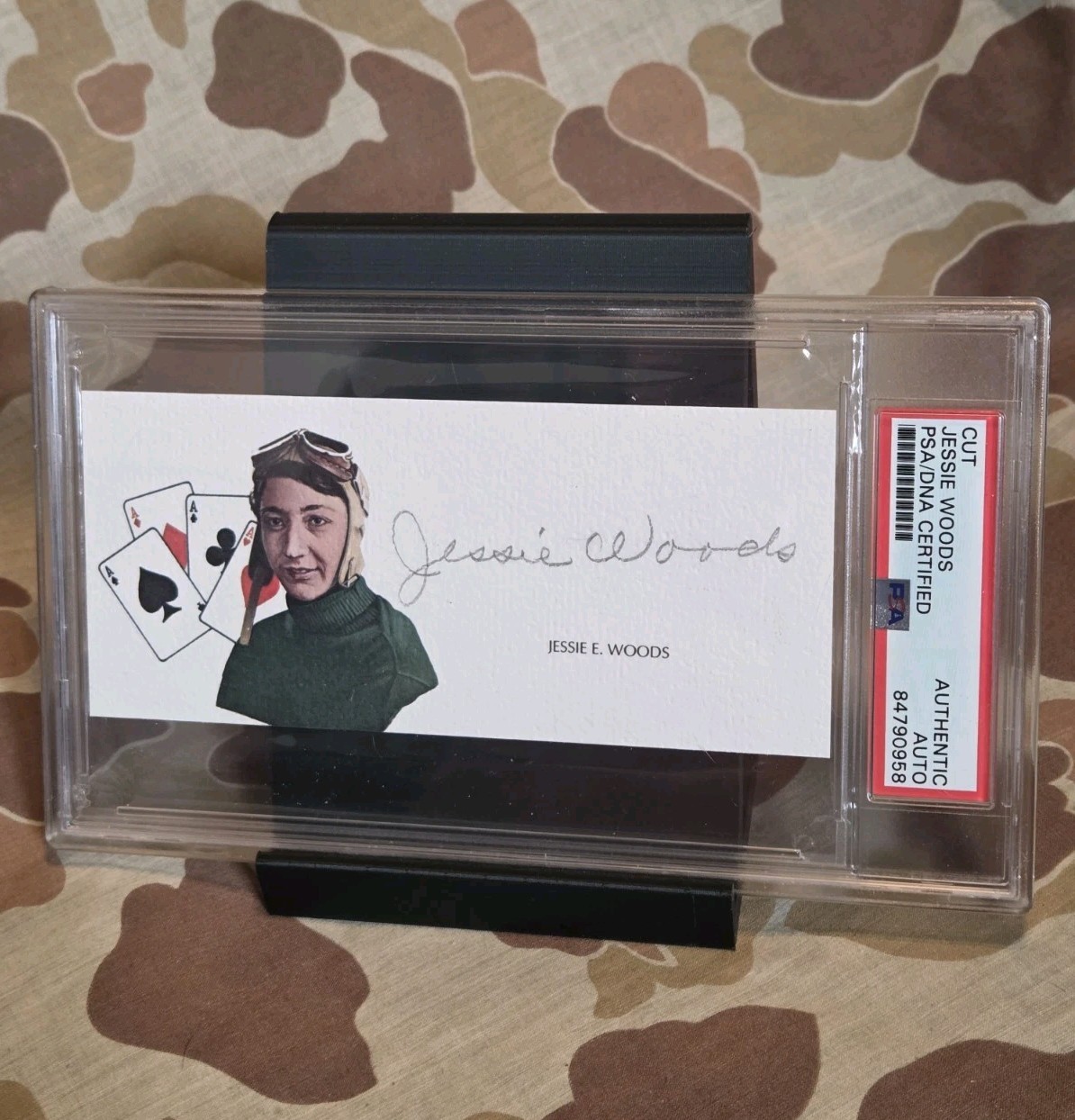 Jessie E. Woods PSA Signature Female Aviation Pioneer Flying Circus Daredevil