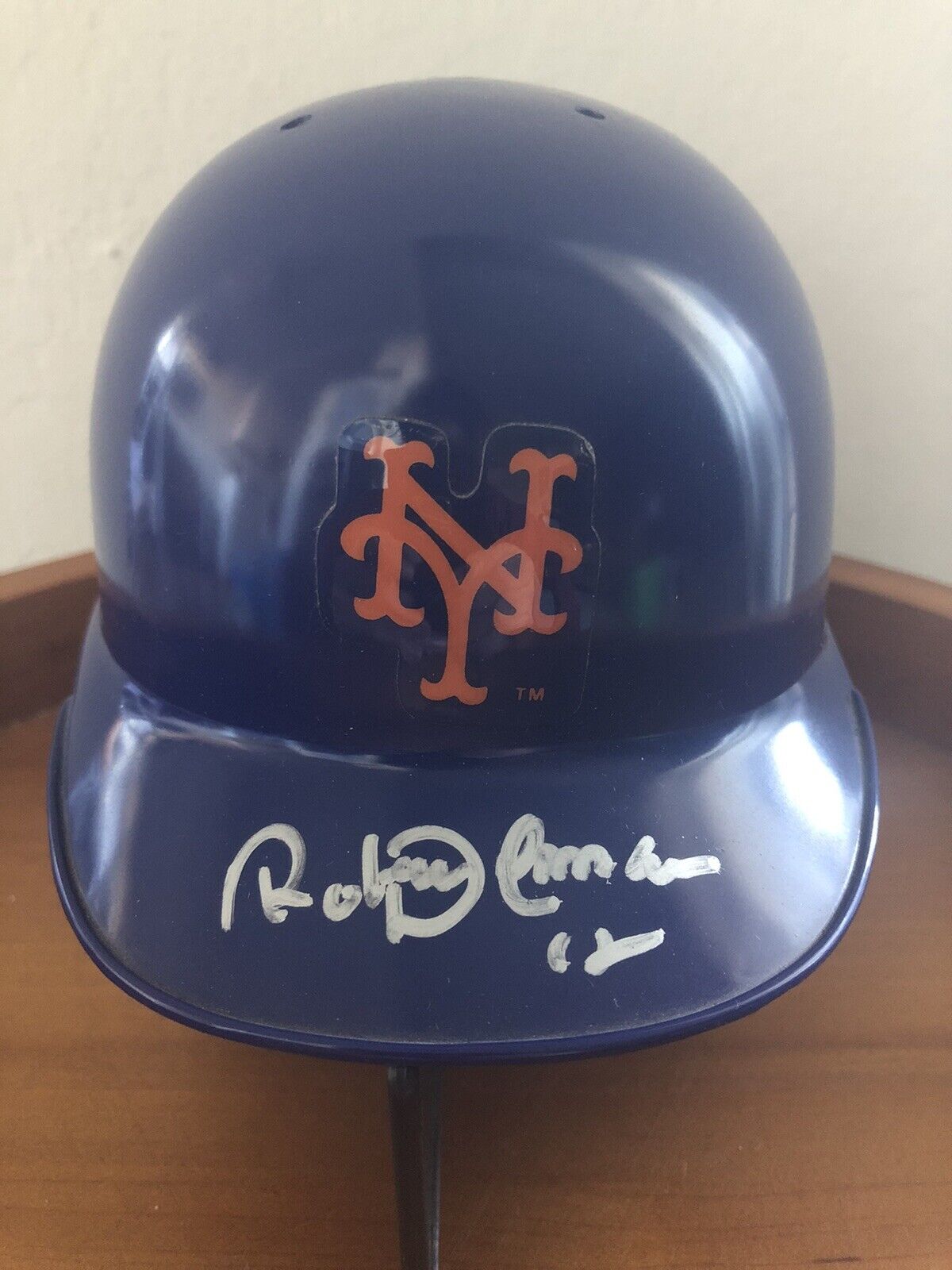 Roberto Alomar Signed Autographed New York Mets Mini Batting Helmet
