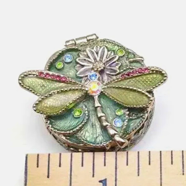 Vintage Monet Jeweled Enamel Dragonfly Trinket/Pill Box Vintage Monet Jeweled Enamel Dragonfly Trinket/Pill Box